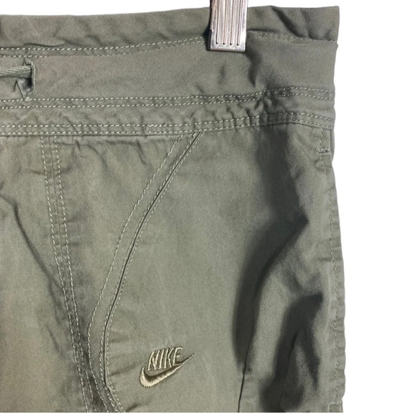 Nike Y2K Women’s Bermuda Cargo Shorts Convertible Green Size Small  100% Cotton - Picture 7 of 13